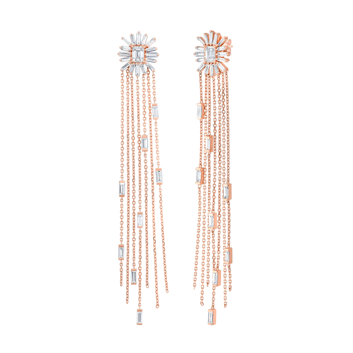 Starburst Earrings with Fringe