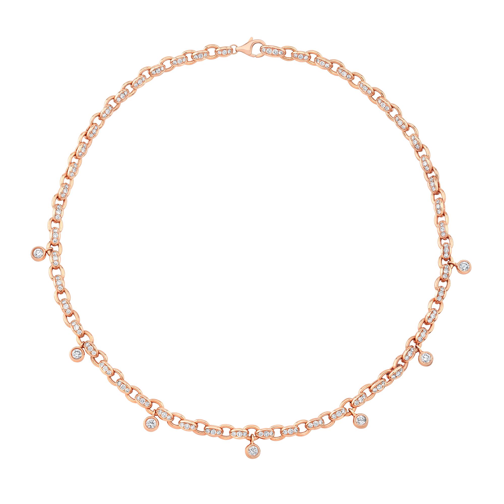 Necklace with Diamond Drops