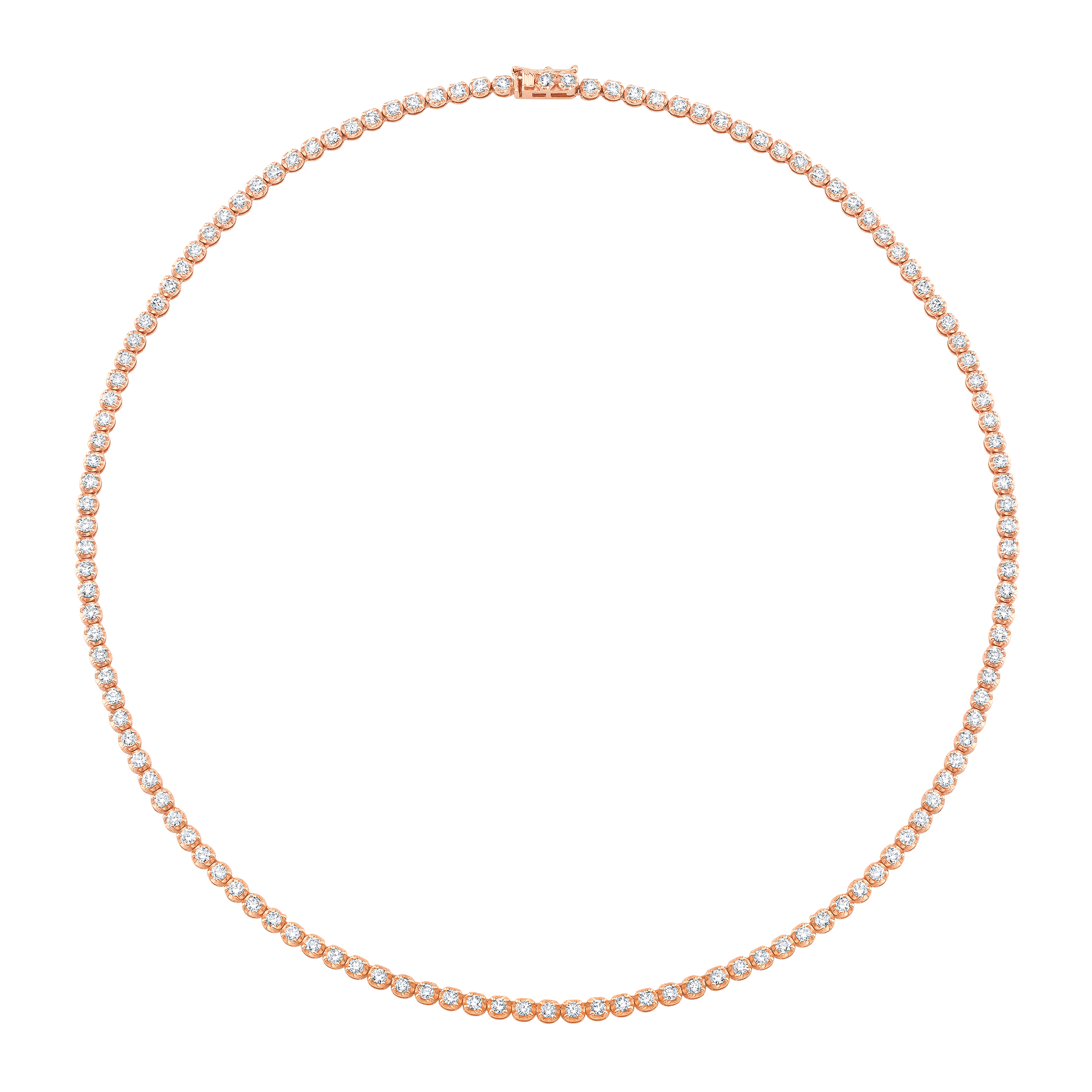 Illusion Set Diamond Tennis Necklace