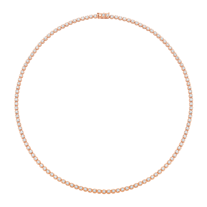Illusion Set Diamond Tennis Necklace