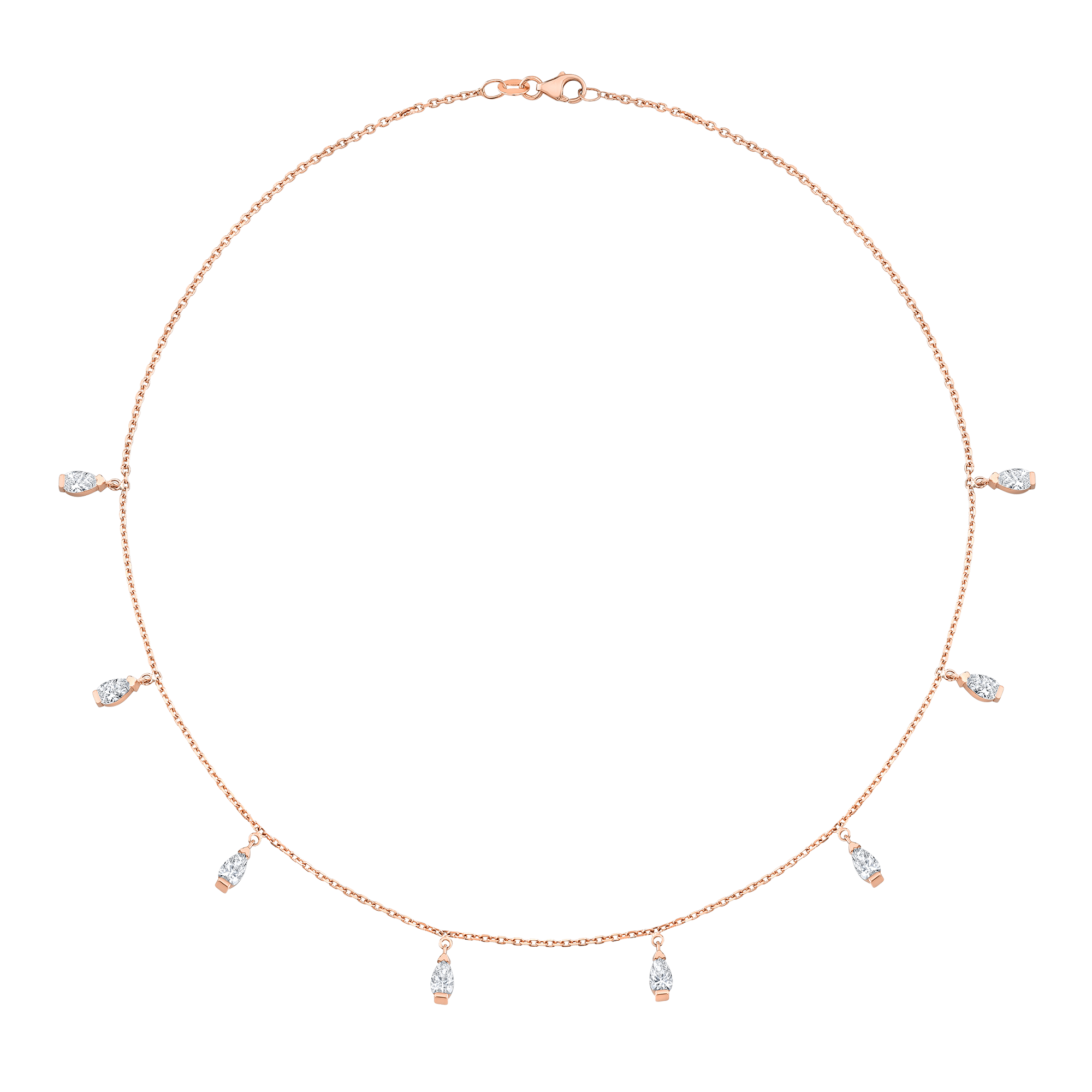 Pear-Shaped Dangling Necklace