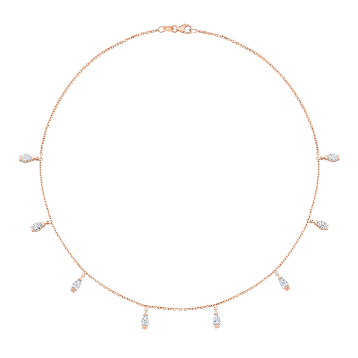 Pear-Shaped Dangling Necklace