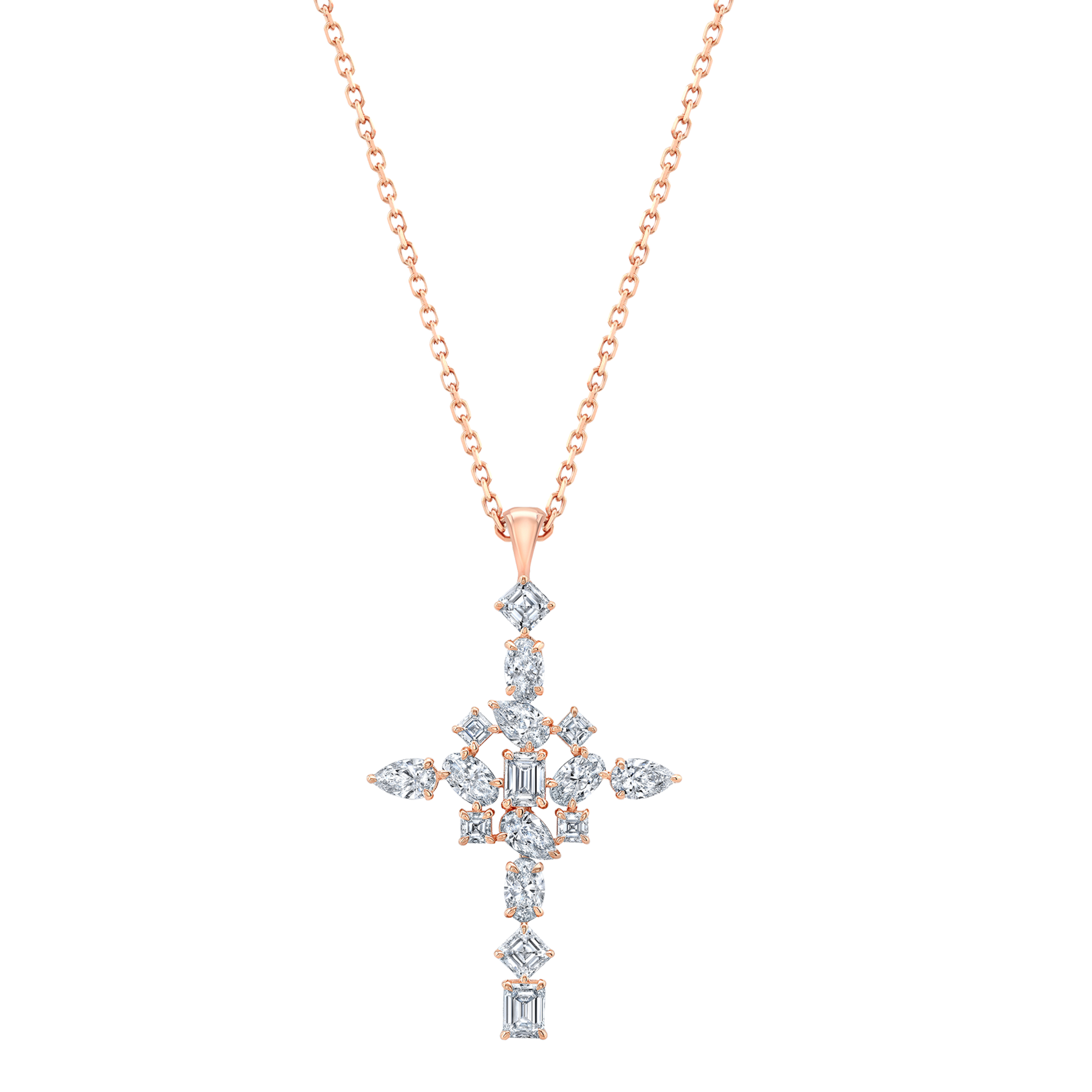 Multi-Shaped Cross Necklace