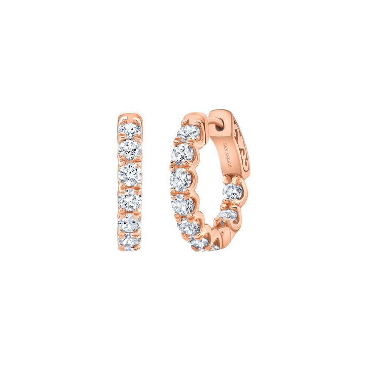 Small Hoop Eternity Earrings