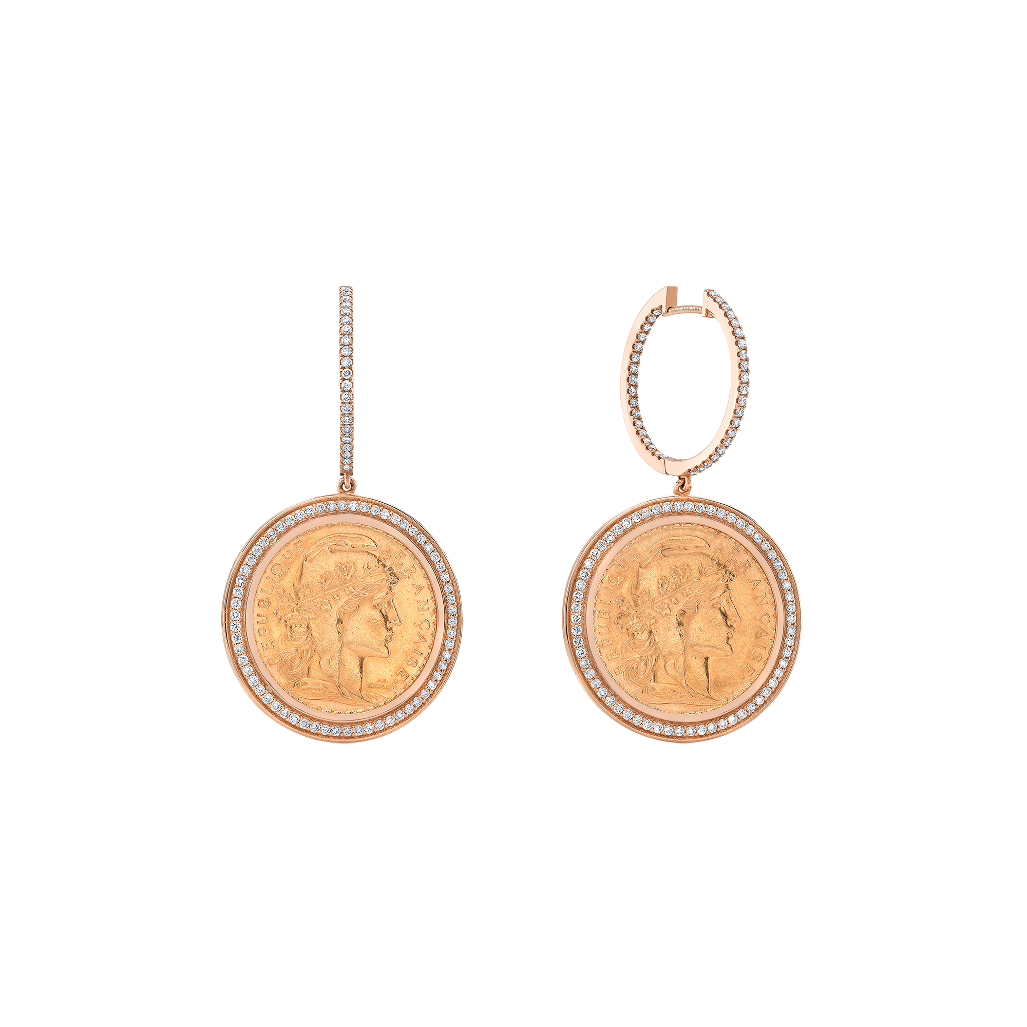 Collectible French Coin Earrings