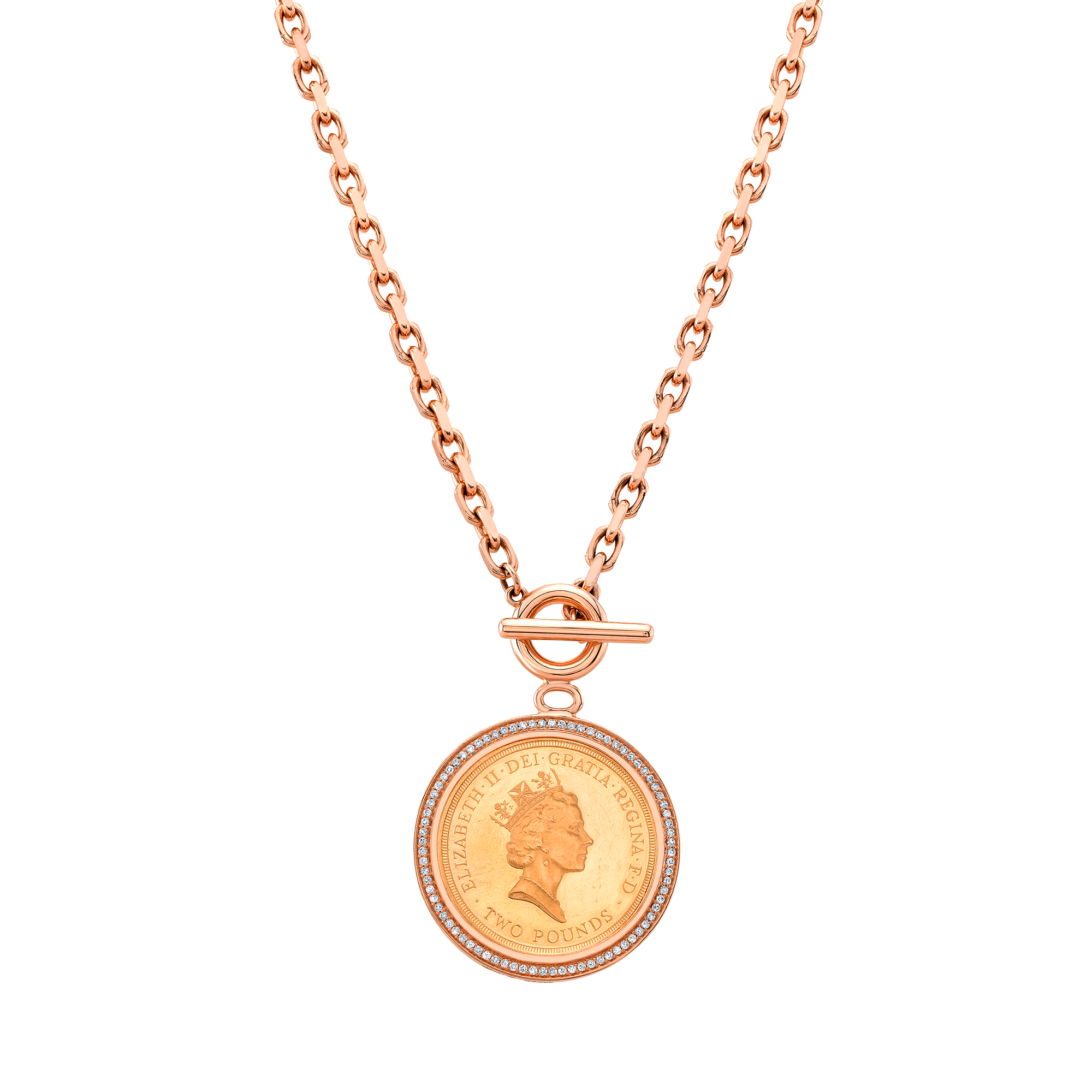 Large Queen Elizabeth Coin Necklace