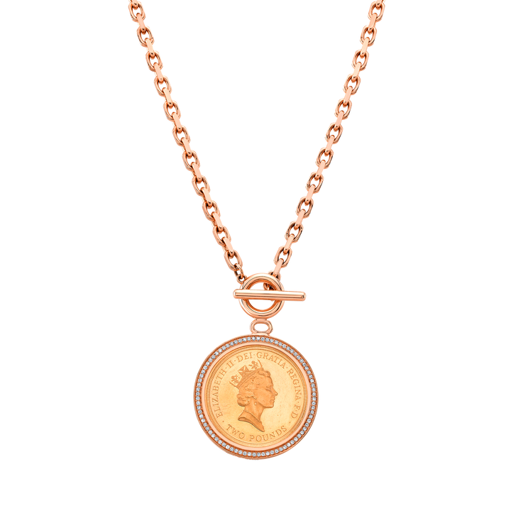 Large Queen Elizabeth Coin Necklace