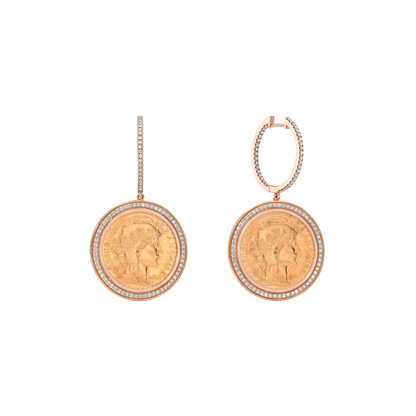 Collectible French Coin Earrings