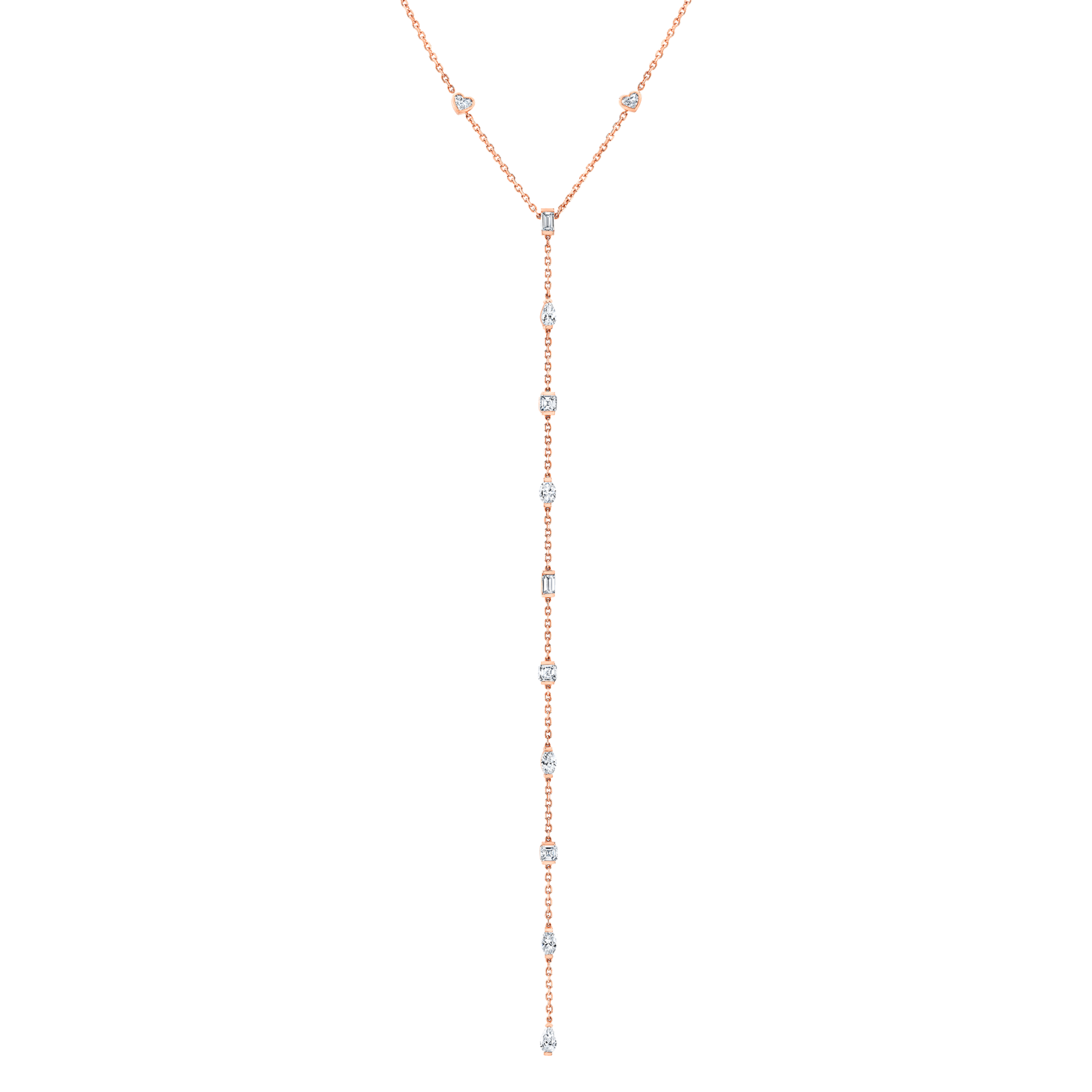 Multi-Shaped Lariat Necklace