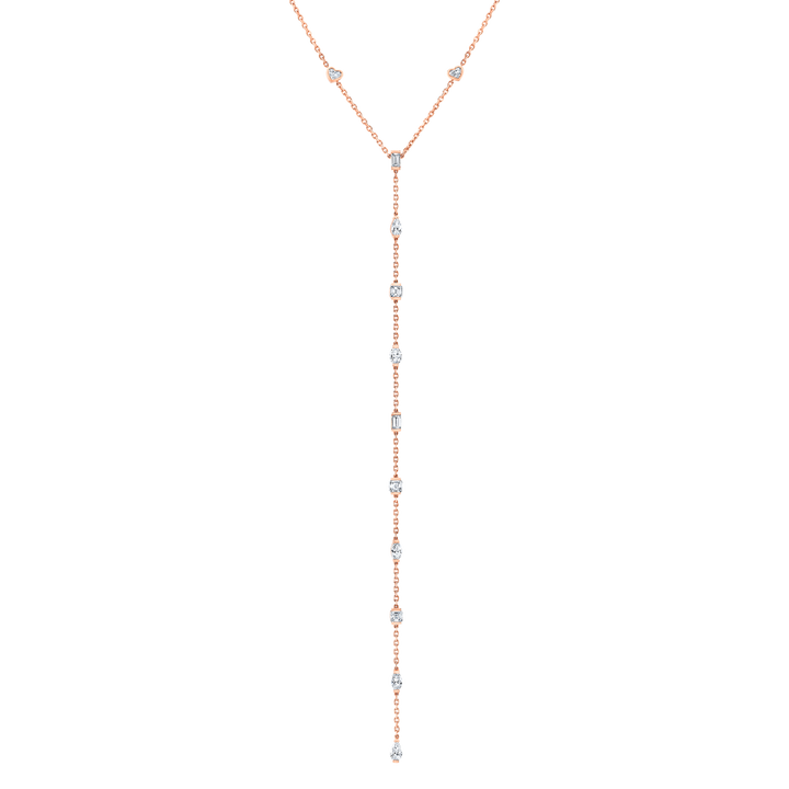 Multi-Shaped Lariat Necklace