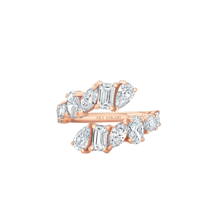 Fancy Bypass Asscher Ring