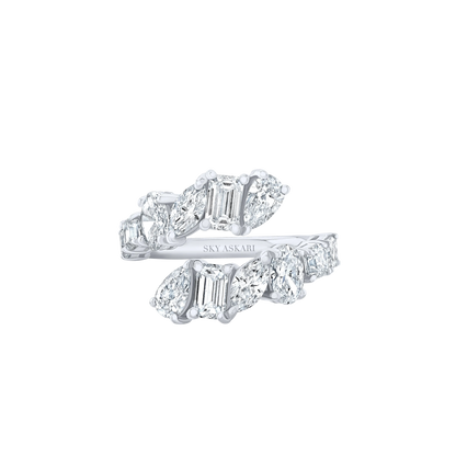 Fancy Bypass Asscher Ring